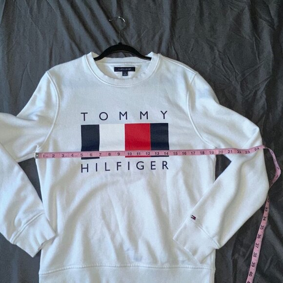 Tommy Hilfiger Long Sleeve White Crewneck Swearshirt Men 78J7731 - Picture 5 of 10